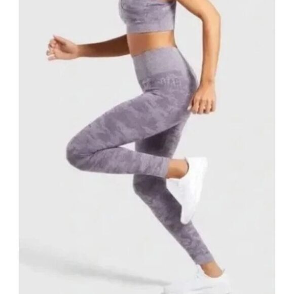 Gymshark Purple Camo Seamless Leggings Sz. XS - Picture 1 of 5
